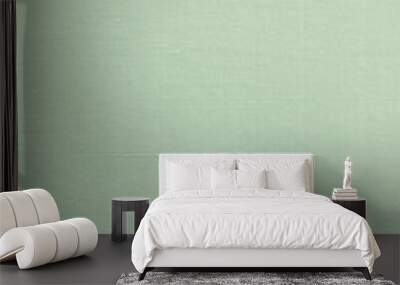 Green silk cloth background cotton linen blended fabric textile texture in light cyan aqua green blue Wall mural