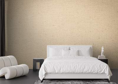 Hessian sackcloth woven texture pattern background in light yellow cream brown Wall mural