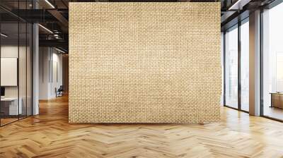 Jute hessian sackcloth natural burlap texture background in yellow gold brown color Wall mural