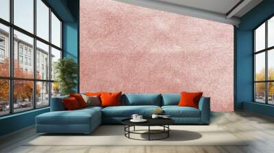 Rose gold pink velvet background or velour flannel texture made of cotton or wool with soft fluffy velvety satin fabric cloth metallic color material Wall mural