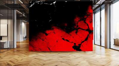 black red white marble texture veins rough grunge water flow pattern design floor wall background splash vintage abstract messy retro style theme product backdrop  Wall mural