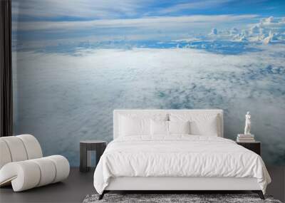 Beautiful white clouds against the blue sky. Wall mural