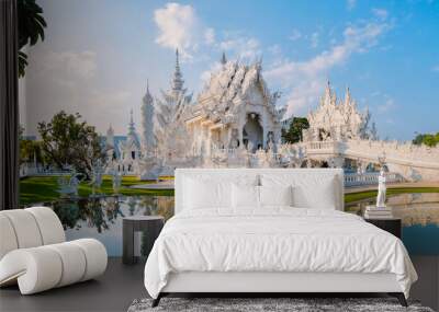 White Temple Chiang Rai Thailand, Wat Rong Khun, aka The White Temple, in Chiang Rai, Thailand. Wall mural