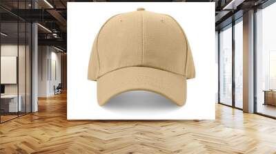 beige cap isolated on white background. Wall mural