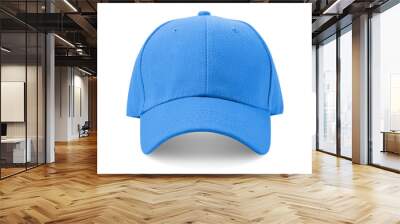 Light blue cap isolated on white background. Wall mural