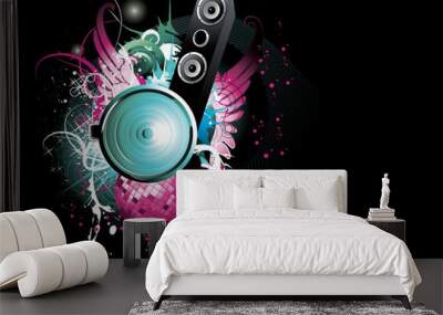 abstract music vector Wall mural