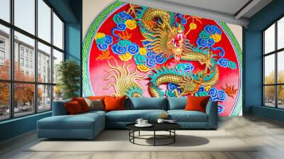 Dragon sculpture Wall mural