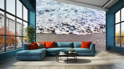 Sea waves on the beach Wall mural