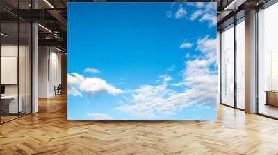 Abstract white cloud and blue sky in sunny day texture background Wall mural