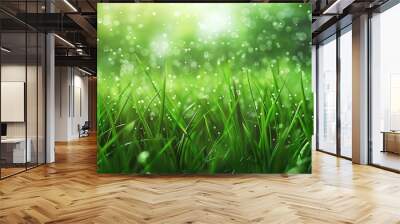 Green plant grass background image Wall mural