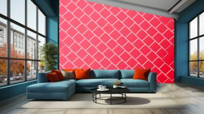 Abstract of the square shaped pattern gradient Red background Use for computer website Illustration Wall mural