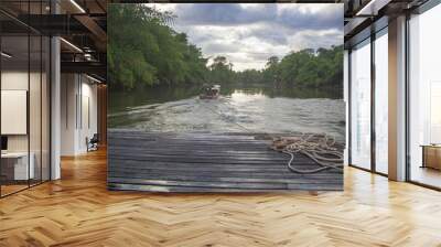 Drag boat for river tour Wall mural