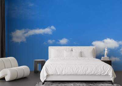 Blue sky with clouds Wall mural