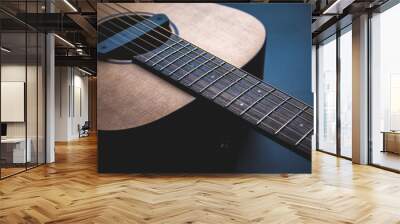 New wooden folk guitar music instruments Wall mural