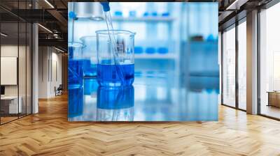 Science equipment in chemical laboratories, Concepts of scientific research and medical devices Wall mural