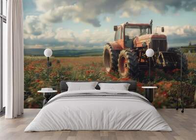 Farming in the Digital Age Bringing Modern Solutions to Traditional Practices Wall mural