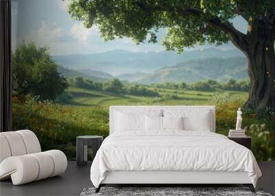 Focus on scenes that take place in nature, away from man-made structures Wall mural