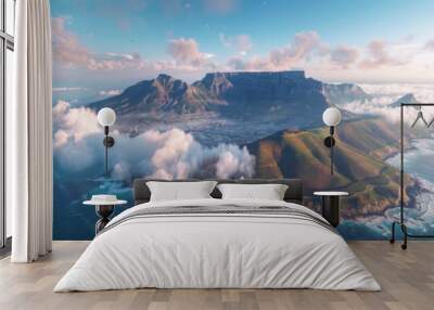 Table Mountain Iconic flat-topped mountain in Cape Town Wall mural