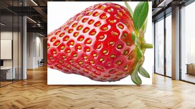 Strawberry, single object, Di-cut PNG style, isolated white background Wall mural