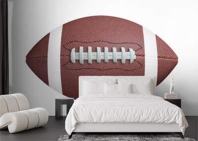 American football isolated on white background. Clipping path Wall mural