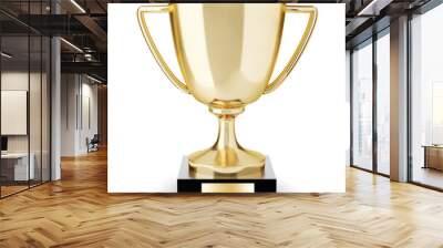 Golden trophy isolated on white background.  Wall mural