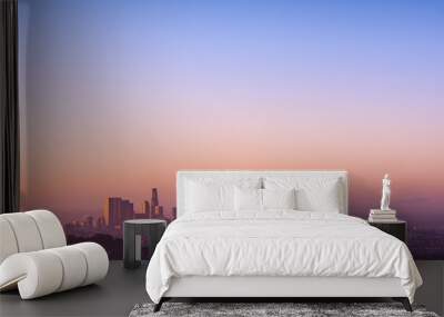 Los Angeles at foggy sunrise Wall mural