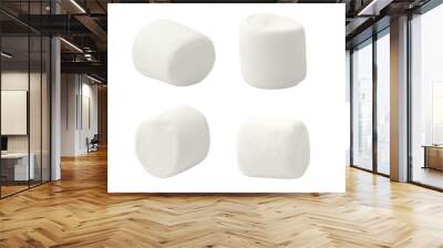 Marshmallows collection isolated Wall mural