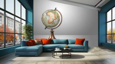 old style globe on gray background Wall mural