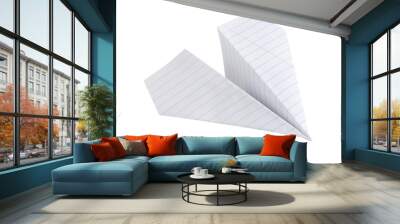 paper plane isolated Wall mural