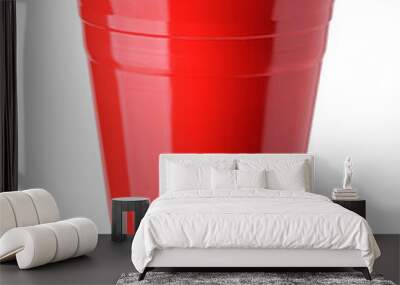 Red plastic party cup isolated Wall mural