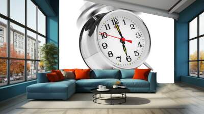 Ringing classical alarm clock isolated on white background Wall mural