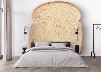 Slice of white bread isolated Wall mural