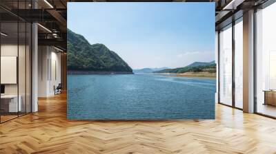 The beautiful landscape of  lake tour by ship.
 Wall mural