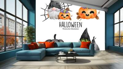 halloween gnome, vector illustration Wall mural