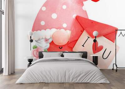 valentine gnome Wall mural