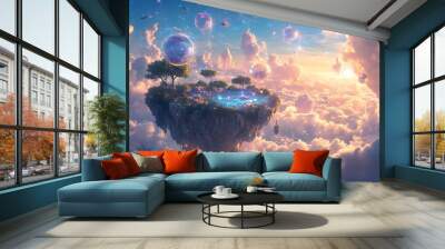 Imaginative city Wall mural