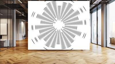 Abstract circular equalizer. Round audio eq soundwave. Graphic abstract frame.  Wall mural