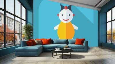 Flat modern design with shadow icons children Wall mural