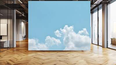 Light blue sky and white clouds. With copy space.	 Wall mural