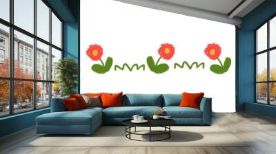 little red flower Wall mural