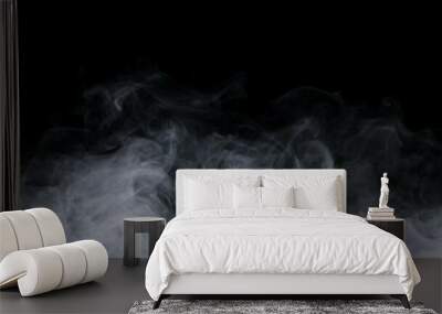 smoke on black background Wall mural