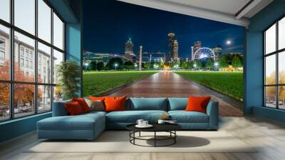 Blue Hour from the Centennial Olympic Park Wall mural