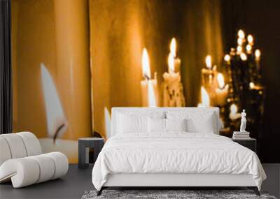 candle lit view 2 Wall mural