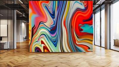 Colorful abstract fluids 2 Wall mural