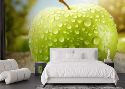 delicious green apple Wall mural