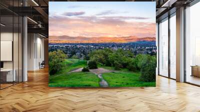 Dinosaur Hill Park at Sunset Wall mural