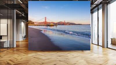 Golden Hour over the Golden Gate Wall mural