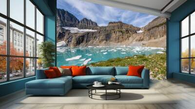 Grinnell Glacier Trial, Glacier National Park, Montana Wall mural