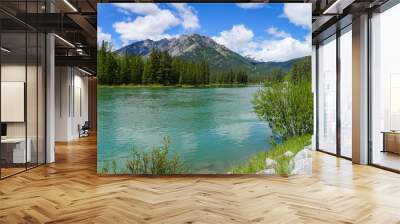 Minnewanka Loop and Lake Johnson near Banff Wall mural