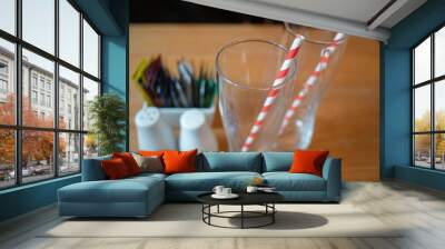 Paper Straws Wall mural